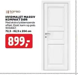 jem & fix HVIDMALET MASSIV KOMPAKT DØR tilbud