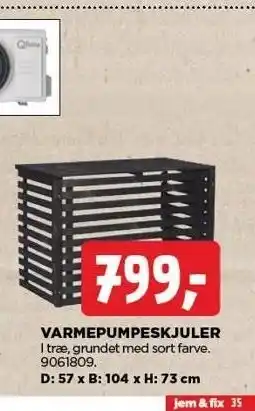 jem & fix VARMEPUMPESKJULER tilbud