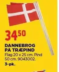 jem & fix DANNEBROG PÅ TRÆPIND tilbud