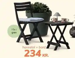 Daells Bolighus HAVESTOL + BORD tilbud