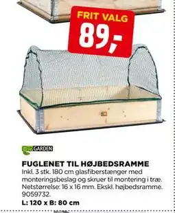 jem & fix FUGLENET TIL HØJBEDSRAMME tilbud