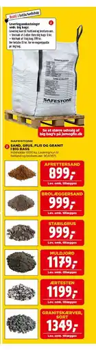 jem & fix SAND, GRUS, FLIS OG GRANIT I BIG BAGS tilbud