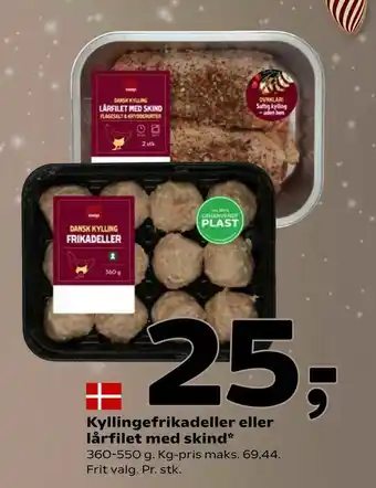 Coop 365 Kyllingefrikadeller eller lårfilet med skind tilbud