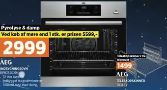 Power AEG Indbygningsovn BPB352021M tilbud