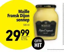 Citti Maille Fransk Dijon sennep tilbud