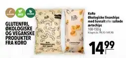 Citti KoRo Økologiske linsechips med havsalt eller saltede ærtechips tilbud