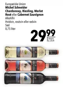 Citti Michel Schneider Chardonnay, Riesling, Merlot Rosé eller Cabernet Sauvignon tilbud