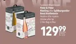 Citti Peter & Peter Riesling eller. Spätburgunder Rosé Kvalitetsvin tilbud