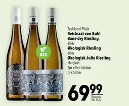 Citti Reichsrat von Buhl Bone dry Riesling eller Økologisk Riesling eller Økologisk Julie Riesling tilbud