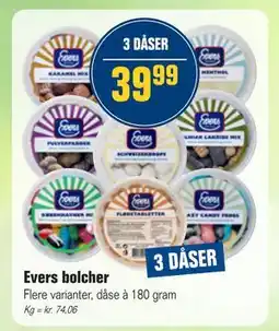Otto Duborg Evers bolcher tilbud