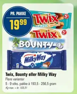 Otto Duborg Twix, Bounty eller Milky Way tilbud