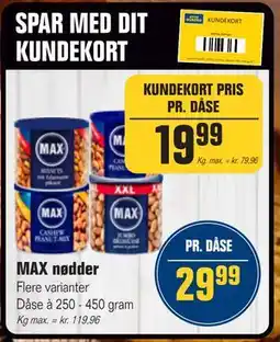 Otto Duborg MAX nødder tilbud