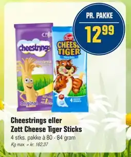 Otto Duborg Cheestrings eller Zott Cheese Tiger Sticks tilbud