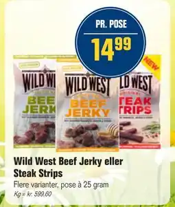 Otto Duborg Wild West Beef Jerky eller Steak Strips tilbud