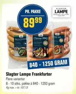 Otto Duborg Slagter Lampe Frankfurter tilbud