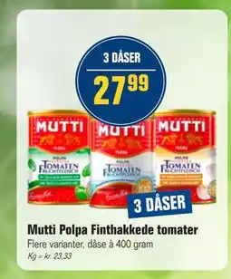 Otto Duborg Mutti Polpa Finthakkede tomater tilbud