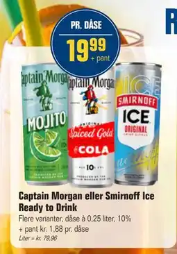Otto Duborg Captain Morgan eller Smirnoff Ice Ready to Drink tilbud