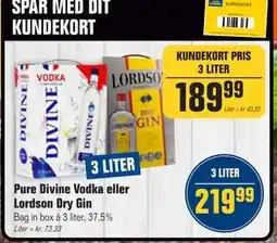 Otto Duborg Pure Divine Vodka eller Lordson Dry Gin tilbud