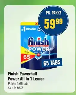 Otto Duborg Finish Powerball Power All in 1 Lemon tilbud