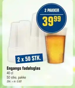 Otto Duborg Engangs fadølsglas tilbud