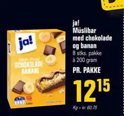 Otto Duborg ja! Müslibar med chokolade og banan tilbud