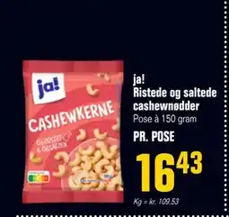 Otto Duborg ja! Ristede og saltede cashewnødder tilbud