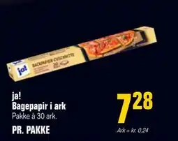 Otto Duborg ja! Bagepapir i ark tilbud