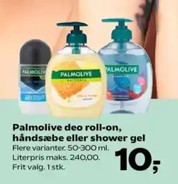 PALMOLIVE deo roll-on, håndsæbe eller shower gel