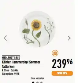 Imerco MEDLEMSTILBUD Kähler Hammershøi Sommer Tallerken tilbud