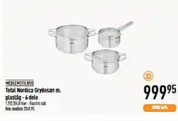 Imerco MEDLEMSTILBUD Tefal Nordica Grydesæt m. glaslåg - 6 dele tilbud