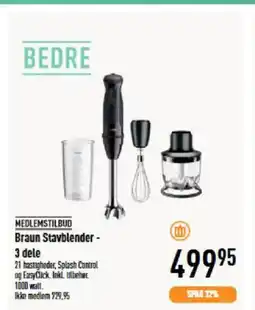 Imerco MEDLEMSTILBUD Braun Stavblender - 3 dele tilbud