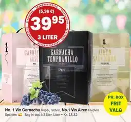Købmandsgården No. 1 Vin Garnacha, No.1 Vin Airen tilbud