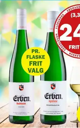 Købmandsgården Erben Kabinett, Spätlese tilbud