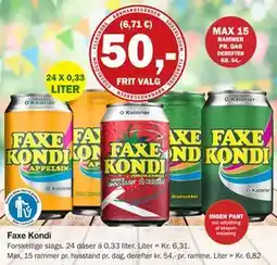 Købmandsgården Faxe Kondi tilbud