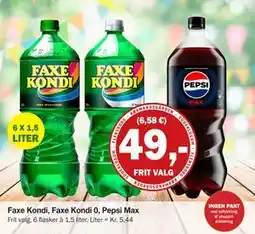 Købmandsgården Faxe Kondi, Faxe Kondi 0, Pepsi Max tilbud