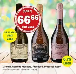 Købmandsgården Grande Alberone Moscato, Prosecco, Prosecco Rosé tilbud