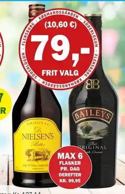 Købmandsgården Dr. Nielsen´s Bitter, Baileys Original tilbud