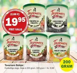 Købmandsgården Taverners Bolsjer tilbud