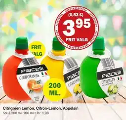 Købmandsgården Citrigreen Lemon, Citron-Lemon, Appelsin tilbud