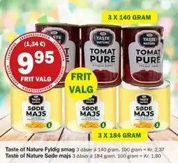 Købmandsgården Taste of Nature Søde majs tilbud