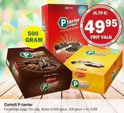 Købmandsgården Carletti P-tærter tilbud