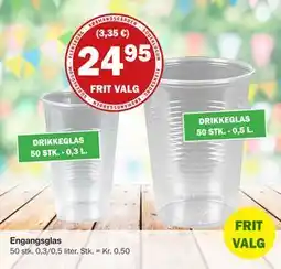 Købmandsgården Engangsglas tilbud