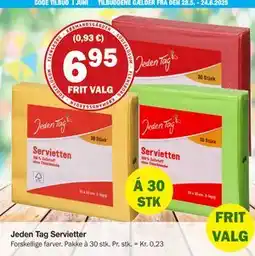 Købmandsgården Jeden Tag Servietter tilbud