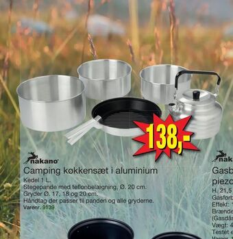 Harald Nyborg Camping køkkensæt i aluminium tilbud