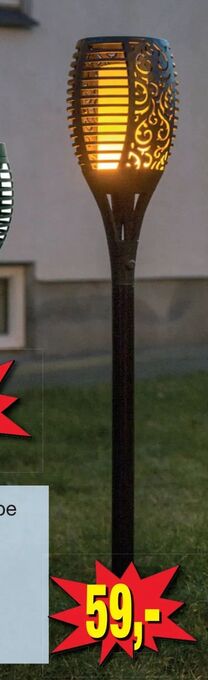 Harald Nyborg Fakkel solcellelampe tilbud