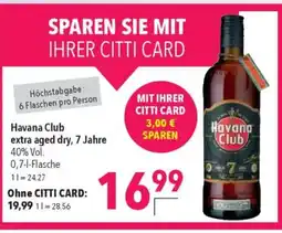 Citti Havana Club extra aged dry, 7 Jahre tilbud