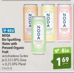 Citti NODA Bio Sparkling Water with Pressed Organic Fruit tilbud