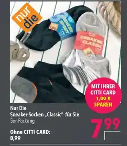 Nur Die Sneaker-Socken,,Classic” für Sie