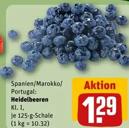 REWE DE Spanien/Marokko/ Aktion Portugal: Heidelbeeren tilbud