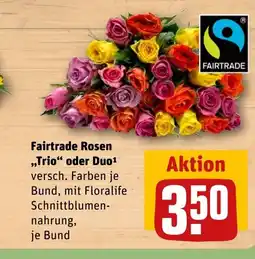 REWE DE Fairtrade Rosen ,,Trio" oder Duo¹ tilbud